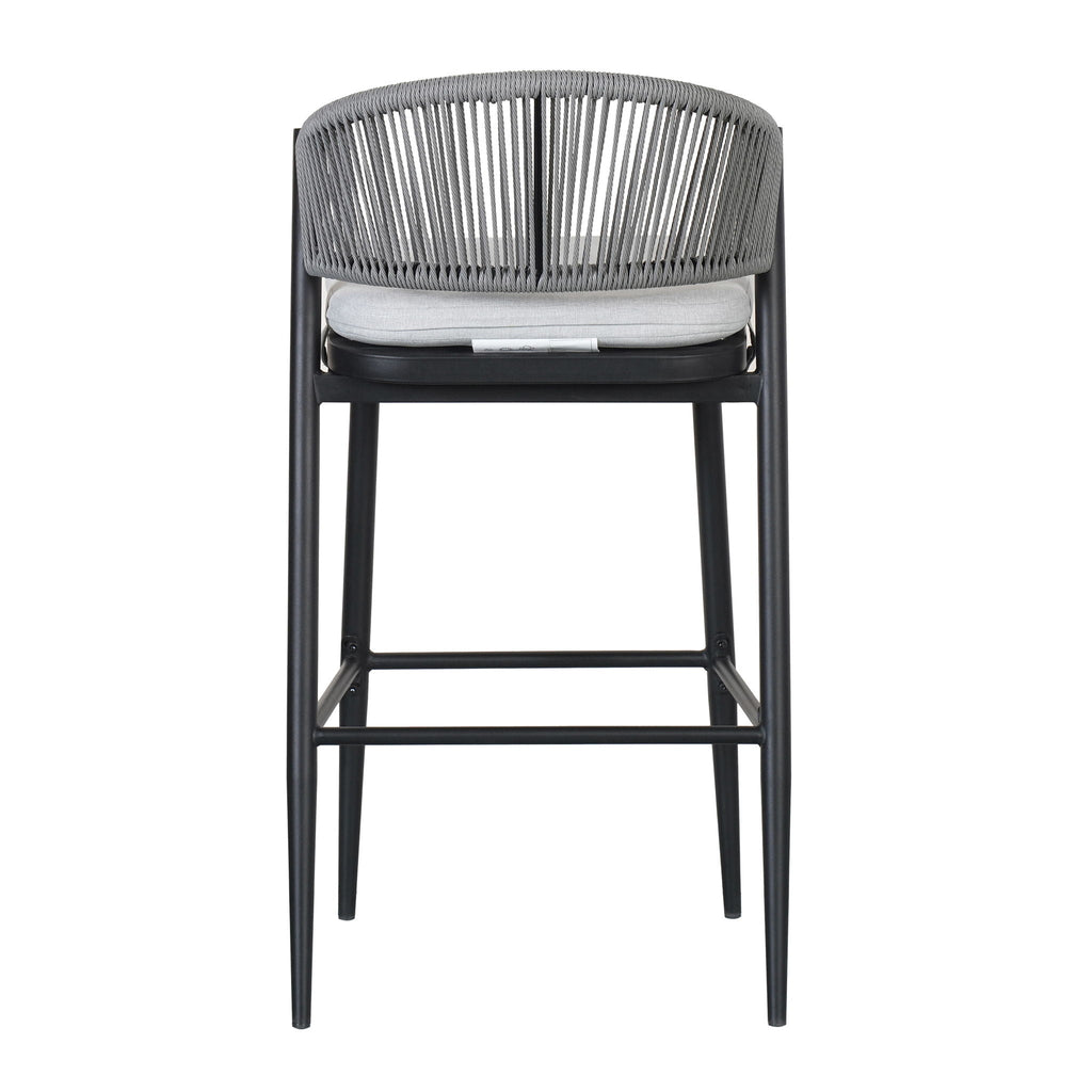 Outdoor Bar Height Metal Frame Counter Stools