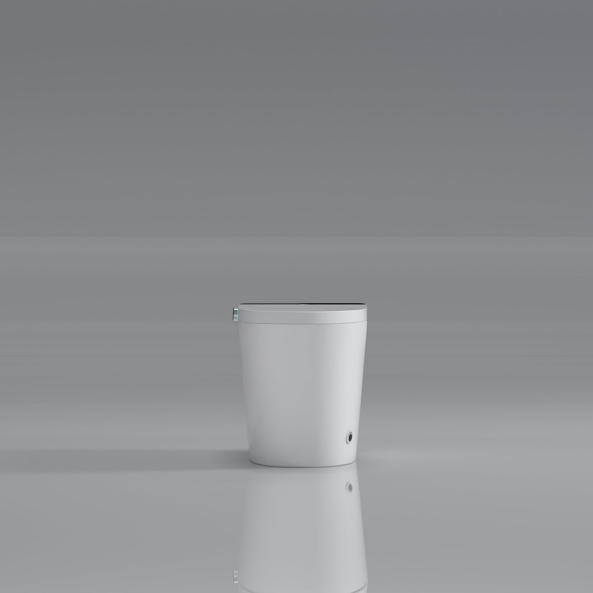 Modern Smart Toilet with Bidet Seat and Auto Functions - White