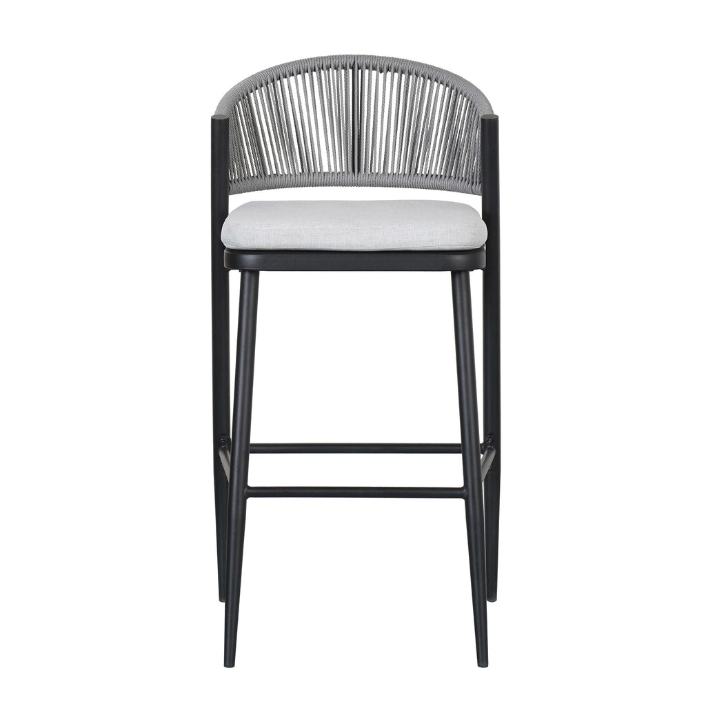 Outdoor Bar Height Metal Frame Counter Stools