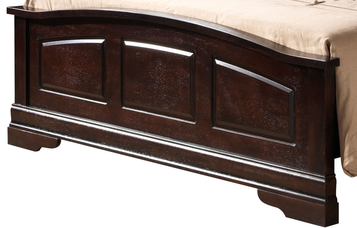 Elegantly Crafted Panel Sleigh Bed with Upholstered Panels - Multiple Colors