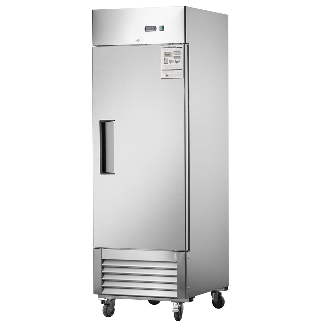 27" Commercial Refrigerator with Stainless Steel Construction - Solid Door