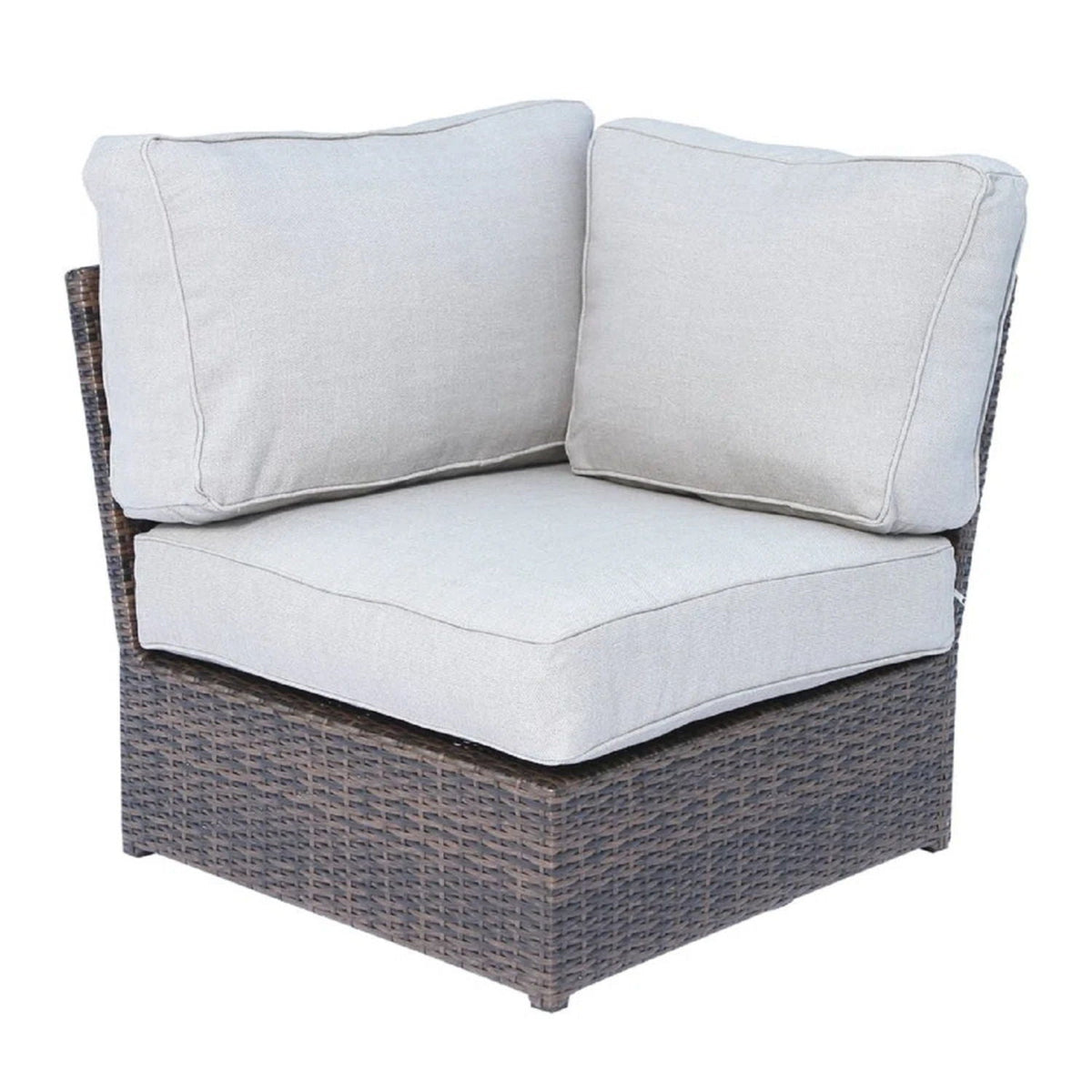 Modern Patio Rattan Sectional Set with Cushions - Multiple Colors