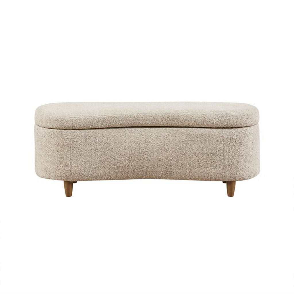 Flip Top Storage Bench with Soft Close Hinges - Light Brown, Beige, or Dark Green