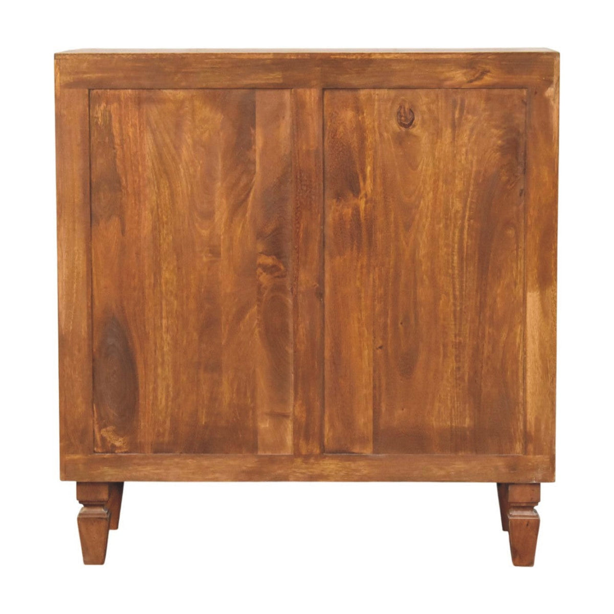 Solid Wood Cadiz Carved Chest with Handcrafted Detailing - Chestnut Finish