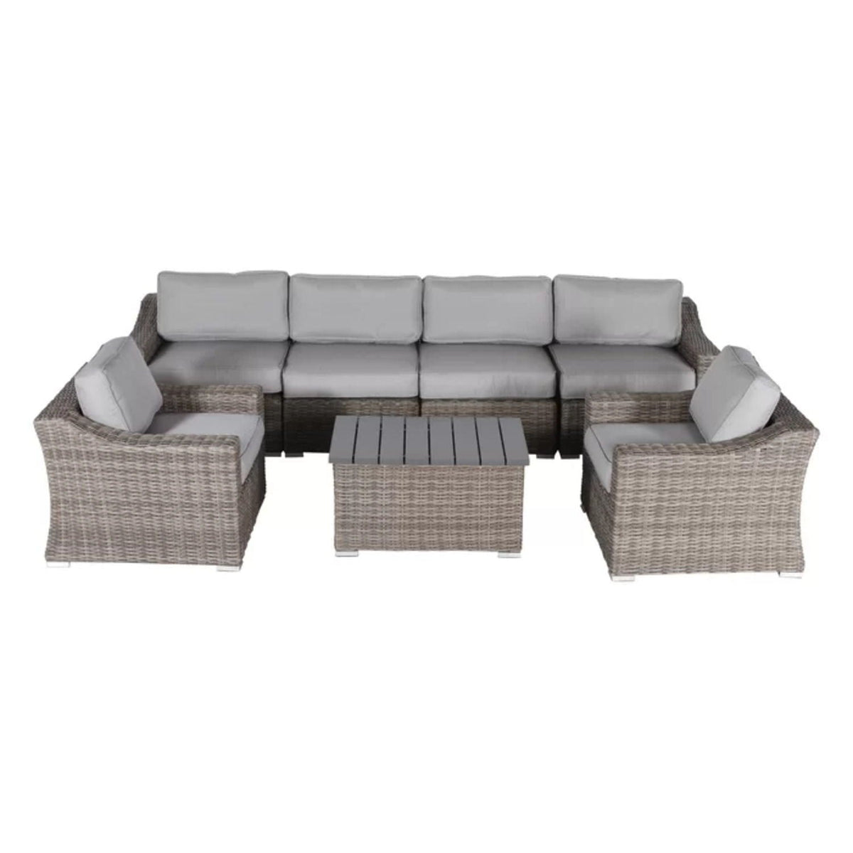 Stylish Sofa Seating Group With Cushions - Multiple Set Options, Dark Gray, Gray, or Dark Brown