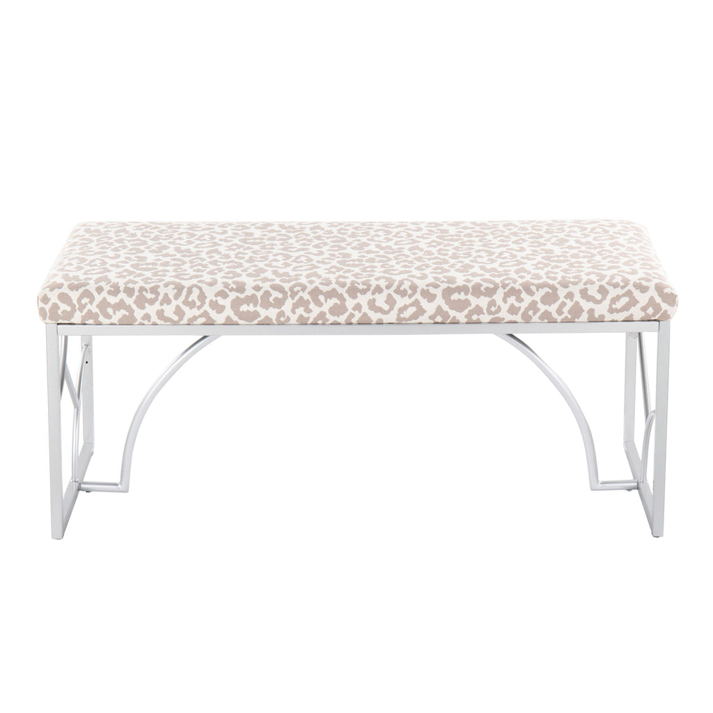 Elegant Contemporary Upholstered Bench with Metal Frame - Multiple Colors