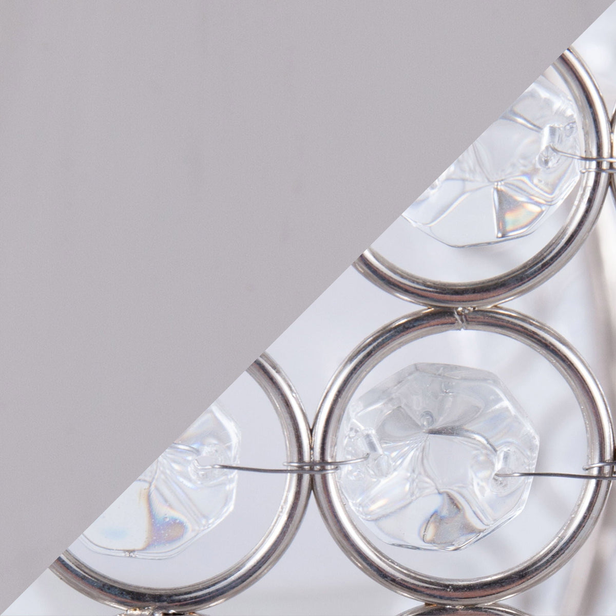 Contemporary Table Lamp Set with Crystal Beads - Polished Nickel