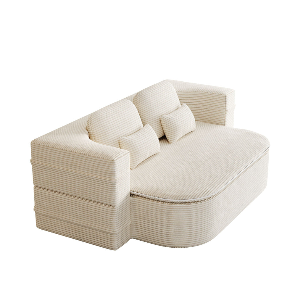 2 In 1 Foldable Sofa Bed with Multi Functional Blanket - Futon Sofa