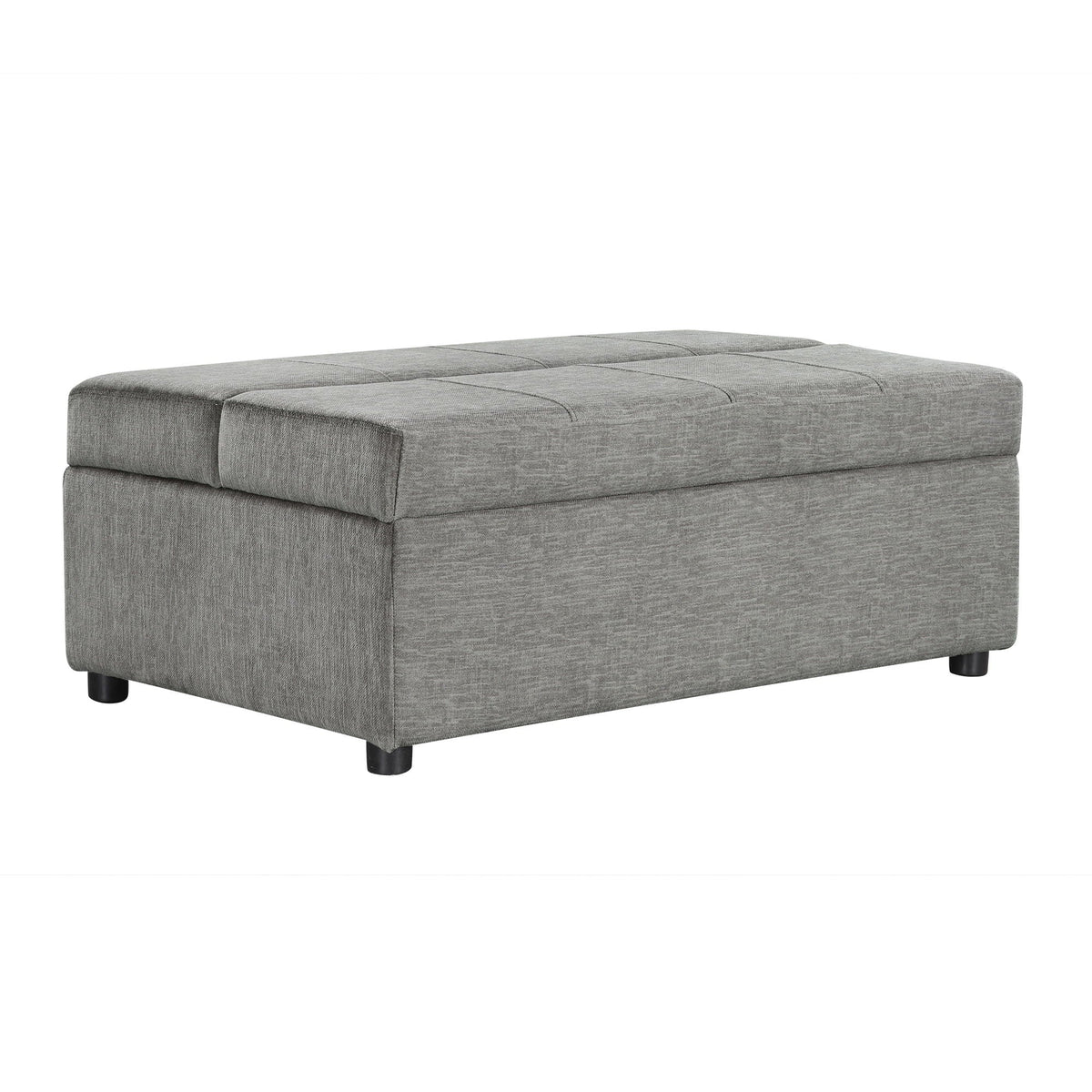 Twin Size Folding Ottoman Sleeper Bed with Mattress - Light Brown, Black, Dark Gray, White