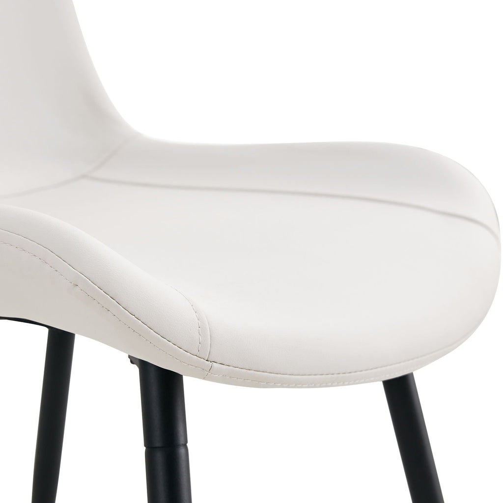 Modern Medieval Cushioned Chairs with Suede Backrest - Pearl Silver, White, or Gray