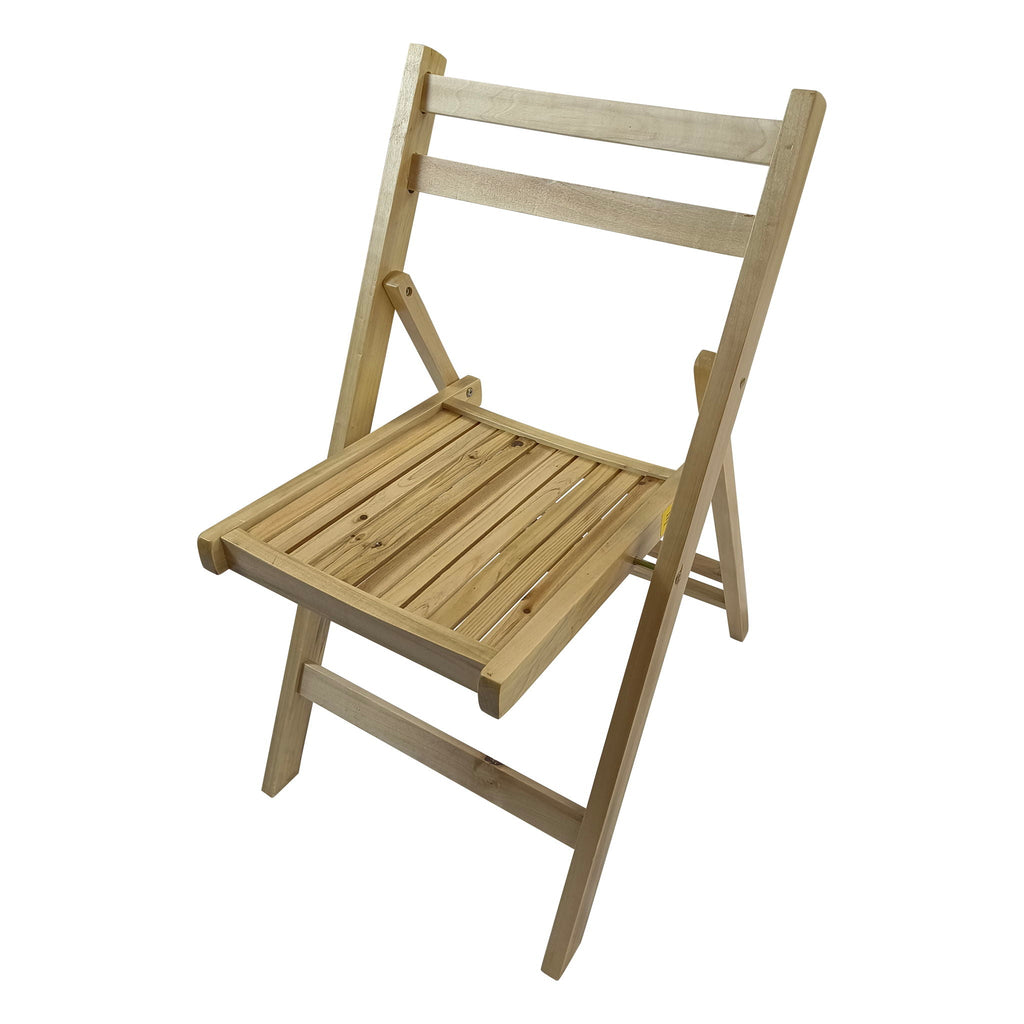 Folding Special Event Chair Set of 4 with Solid Wood Construction - White