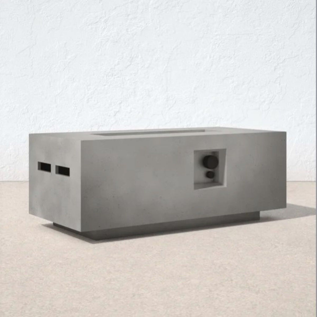 Propane Outdoor Durable Fire Pit Table with 50,000 BTU Output - Gray