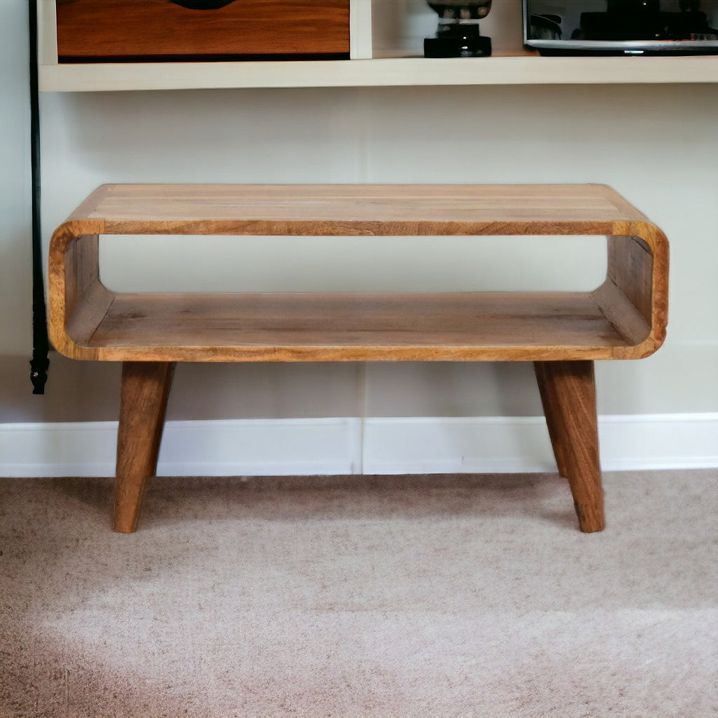 Solid Wood Media Unit with Open Slot - Oak-ish
