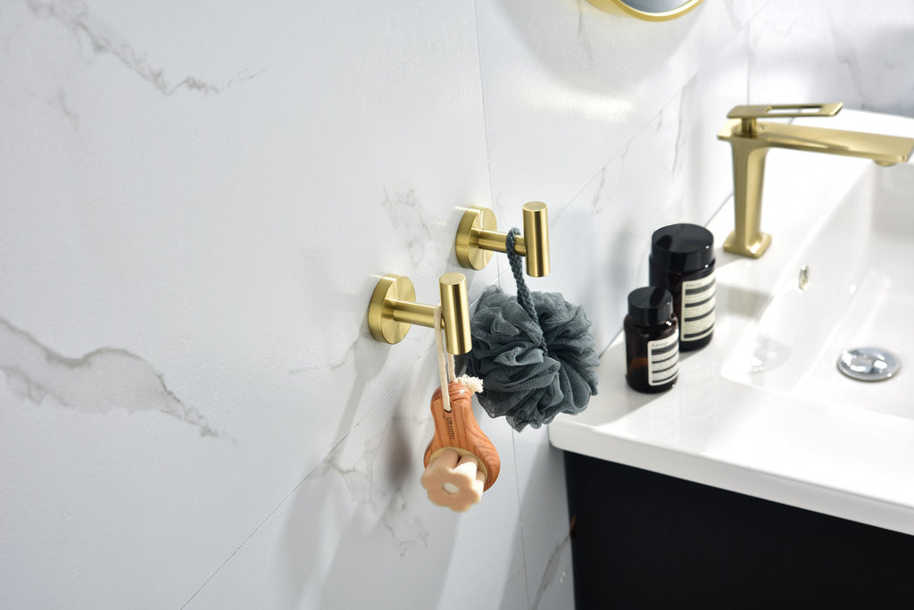 Stainless Steel 6-Piece Bathroom Accessories Set with Wall-Mounted Design