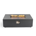 Rectangular Fire Pit Table with 50,000 BTU Heat Output - Light Gray