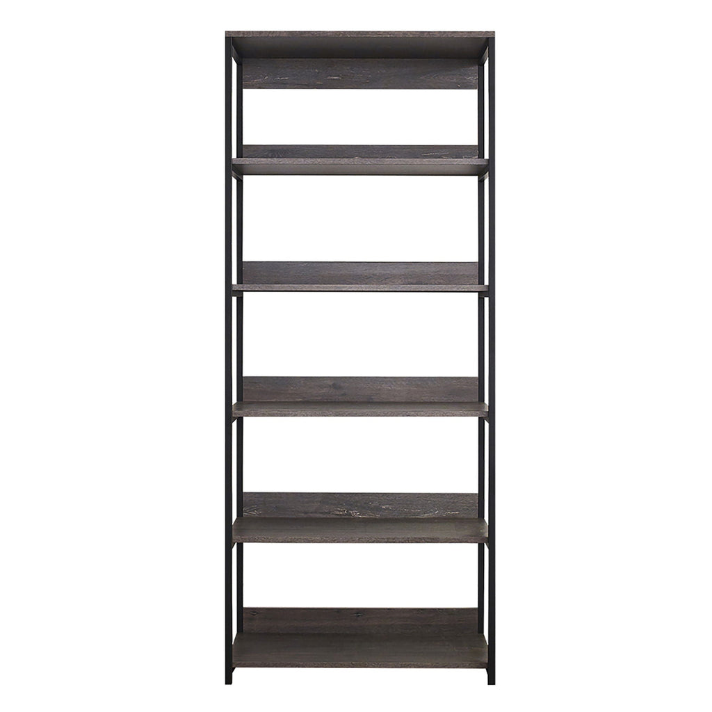 Gray Walk-In Closet Wardrobe with 5-Shelf Modular Construction