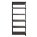Gray Walk-In Closet Wardrobe with 5-Shelf Modular Construction