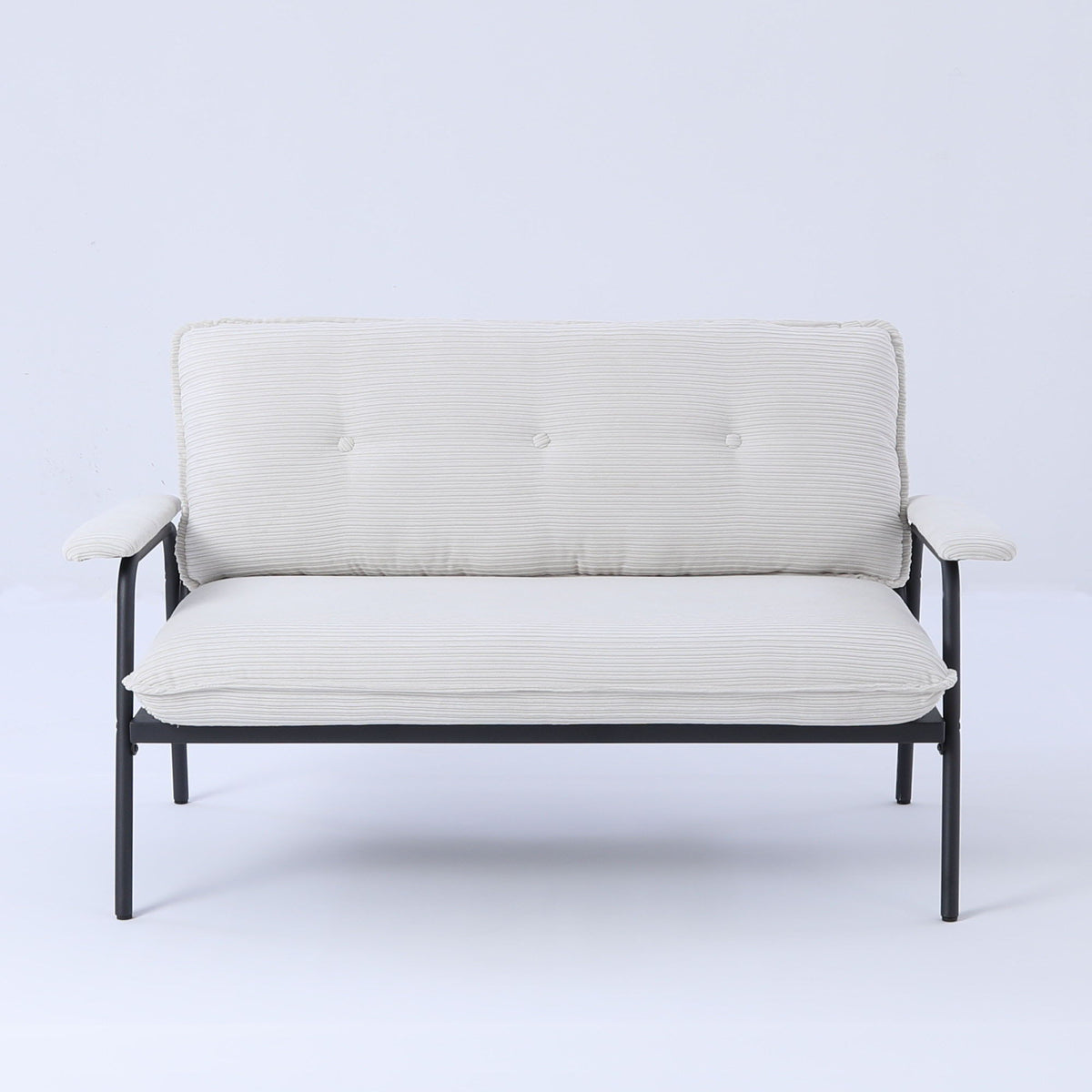 Modern Metal Frame Sofa with Sponge Filling - Beige
