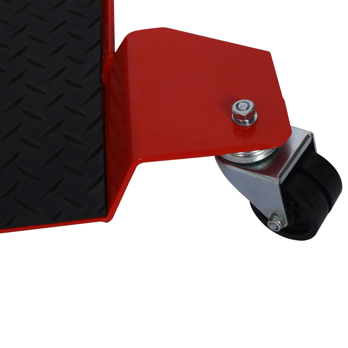 Metal Motorcycle Center Stand Move Dolly with 500 lb Capacity - Red