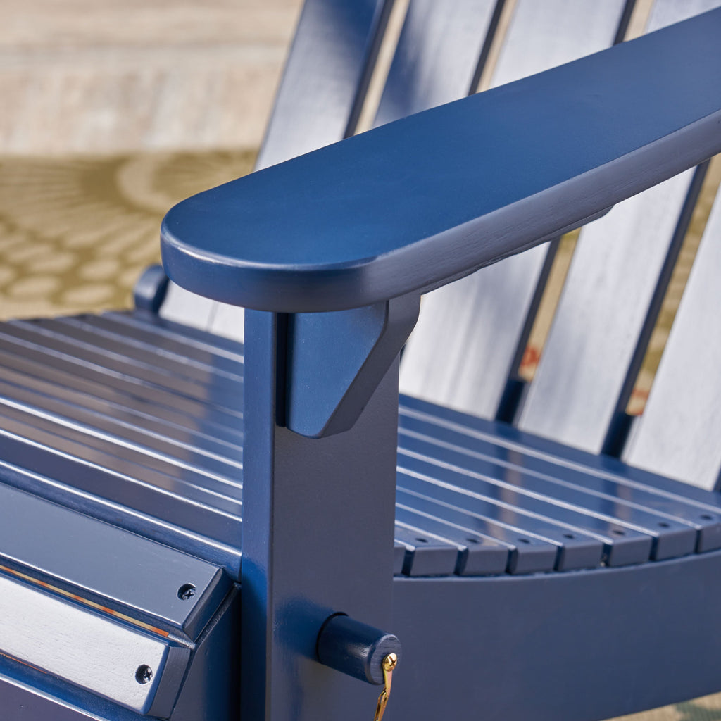 Hollywood Foldable Adirondack Chair with Foldable Design - Blue or Dark Grey