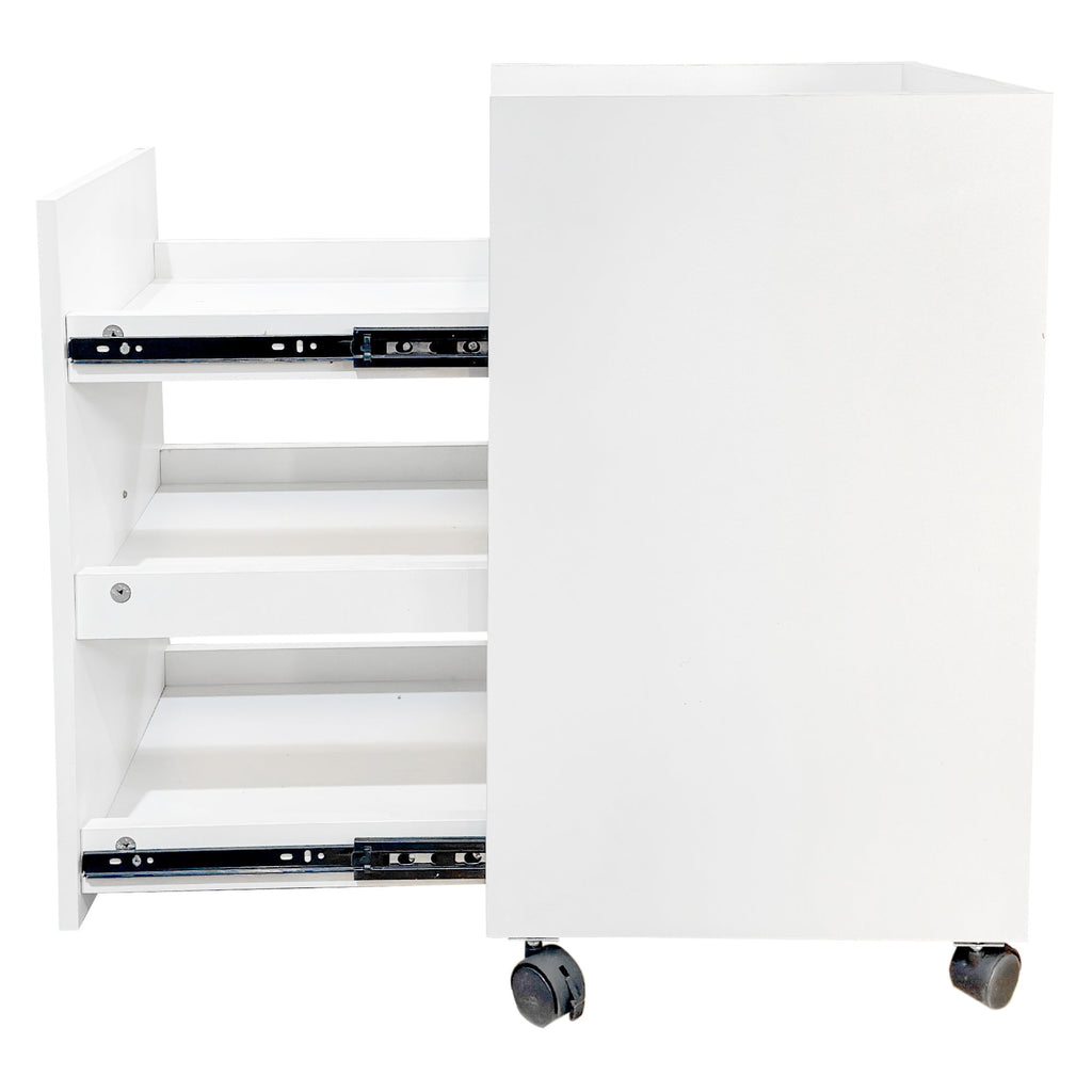 Sliding Snack Cabinet Organizer with Wheels - Particle Board