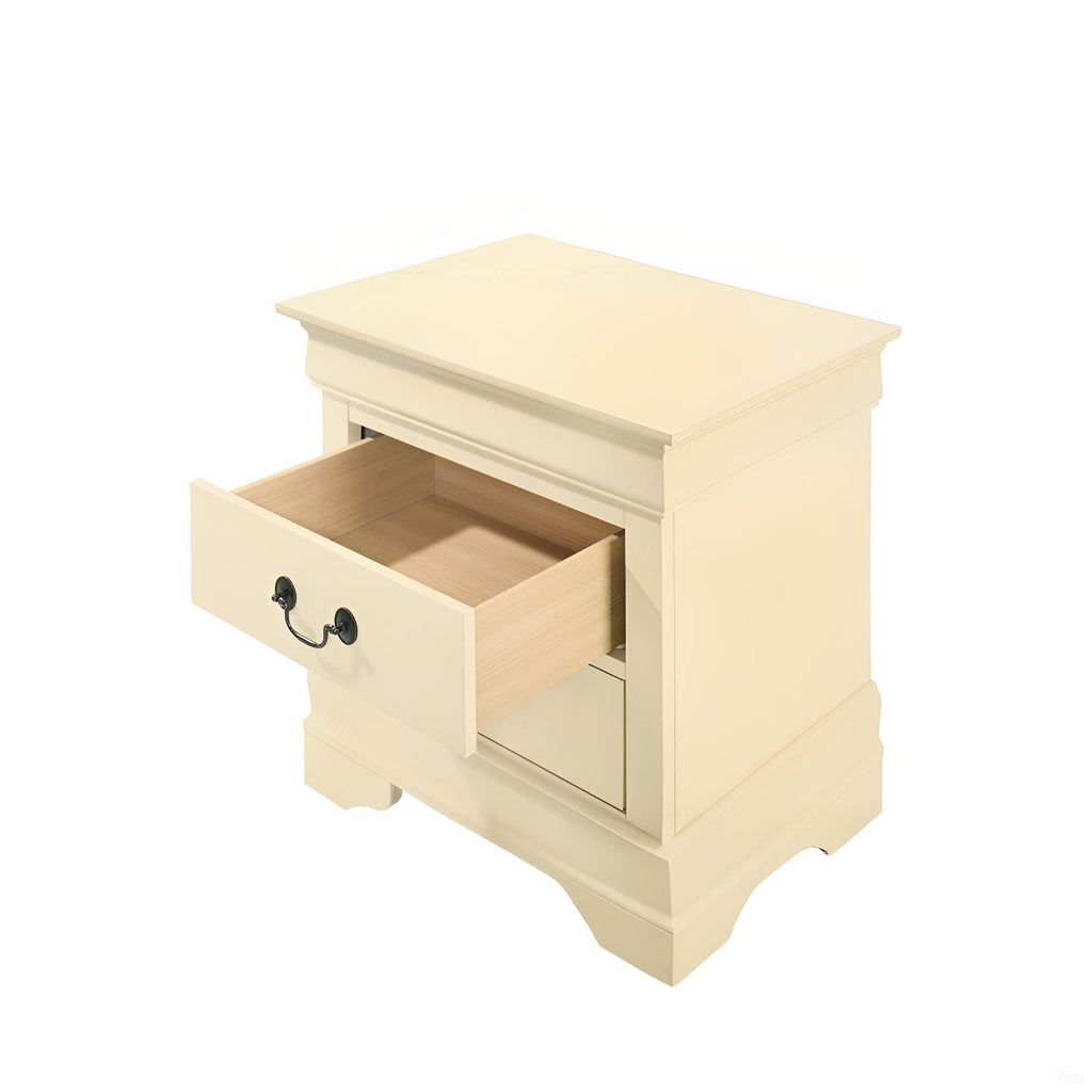 Traditional Style Design Nightstand with Classic Accent - Multiple Colors