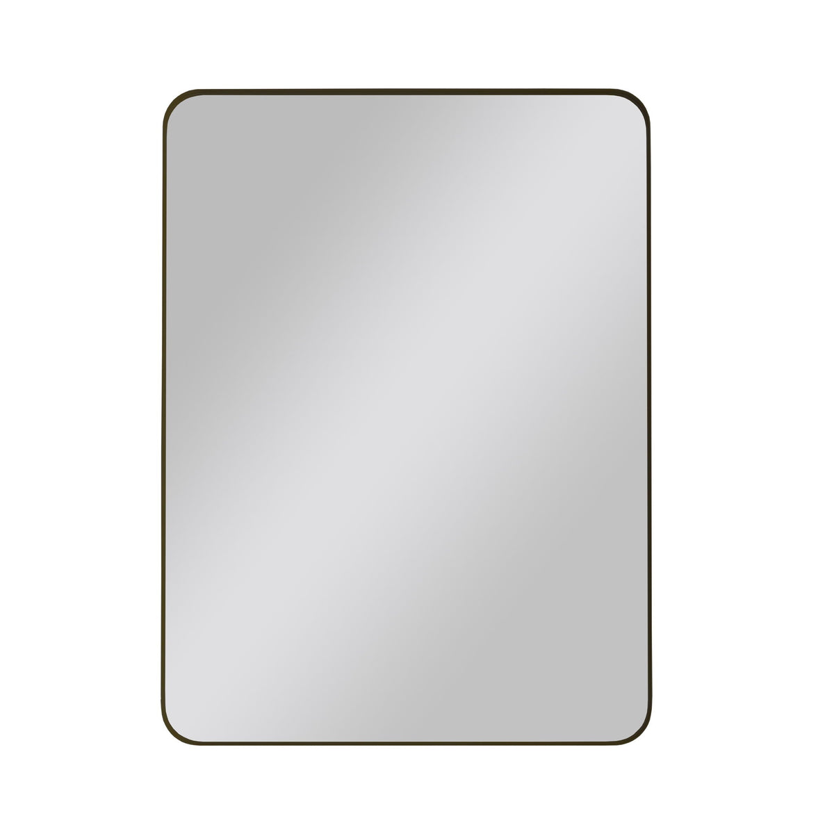 Rectangular Metal Framed Wall Mirror with Modern Design - Black