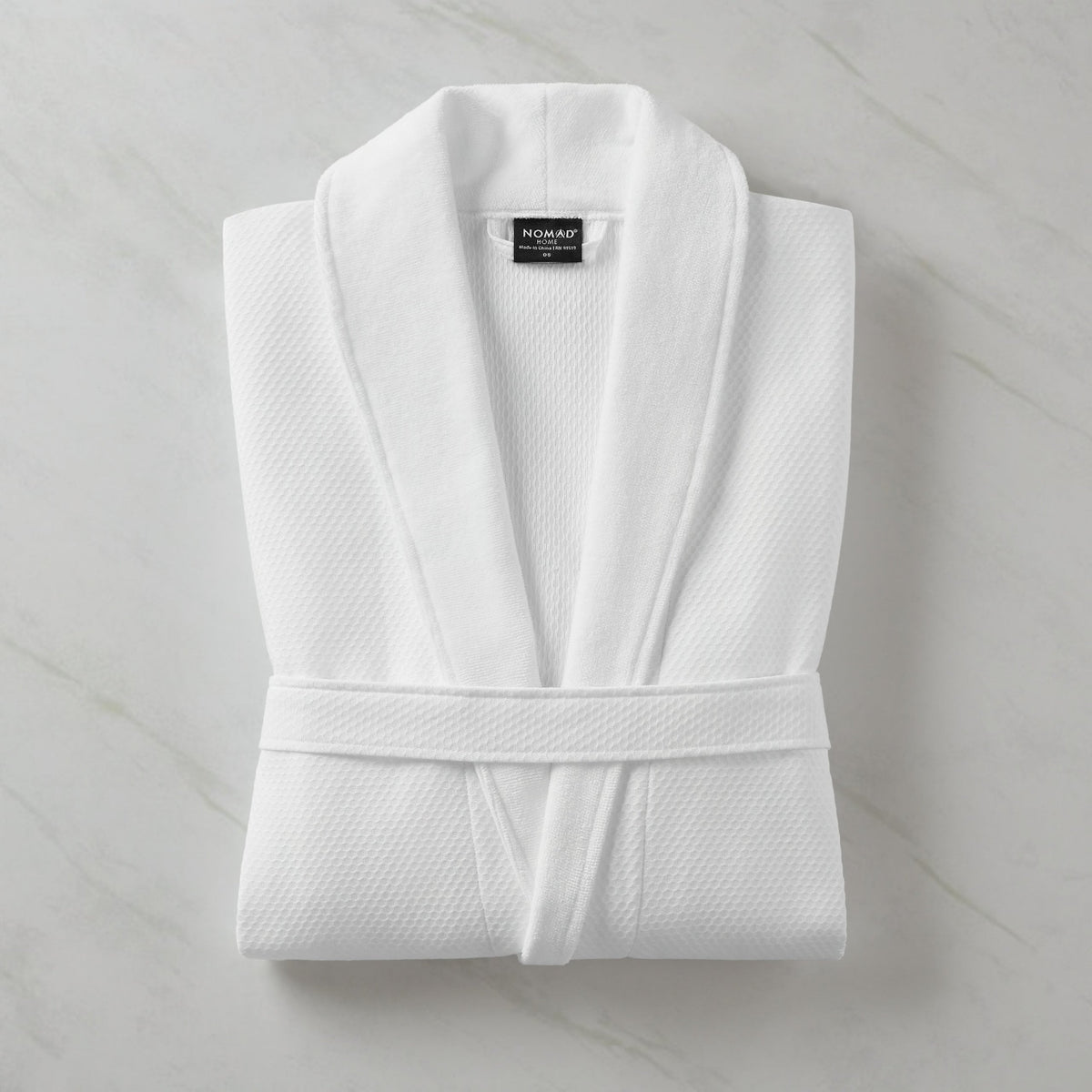 One Size Luxury Bath Robe with Soft Cotton - White