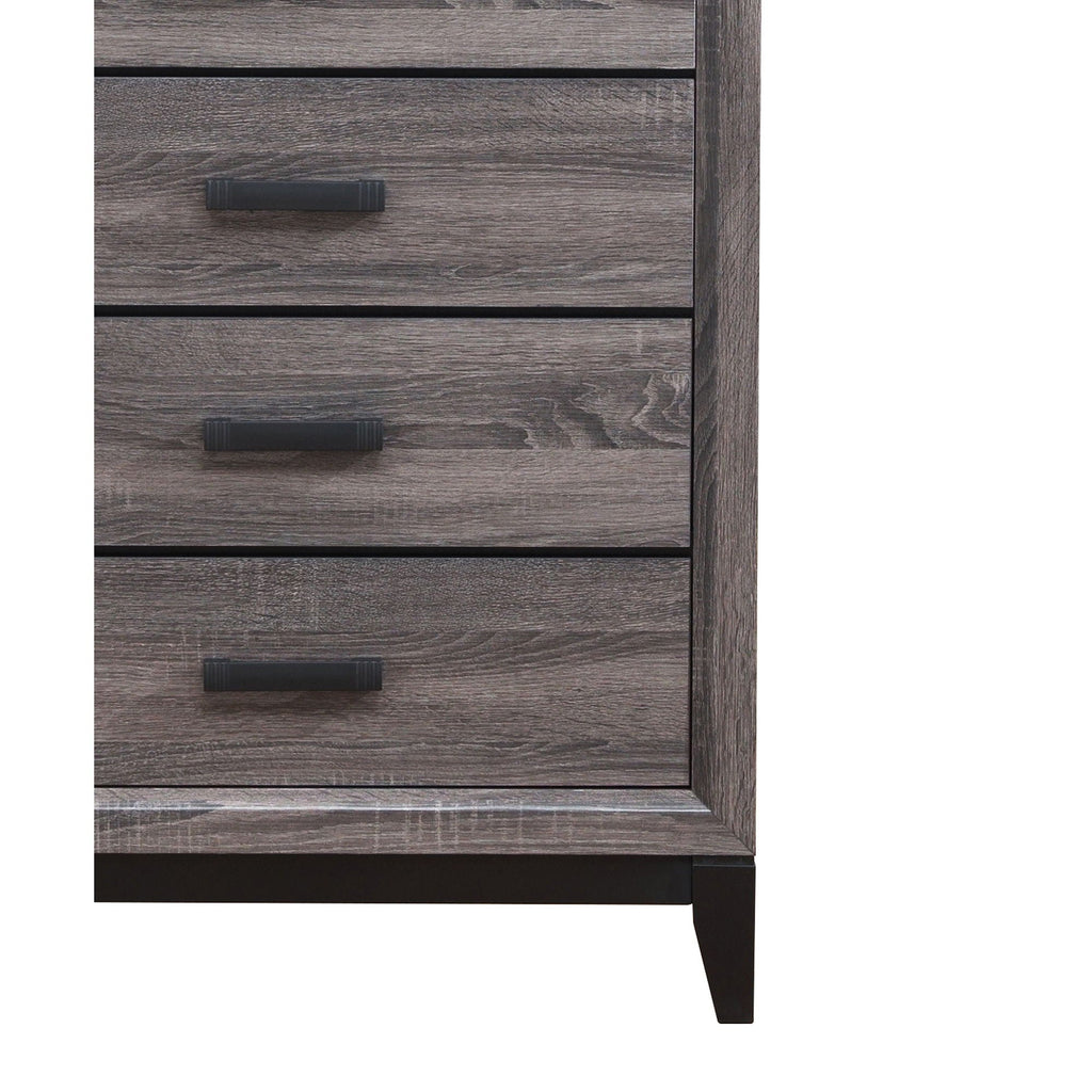 Mirage Chest Accent Chest with Five Drawers - Dark Gray or White