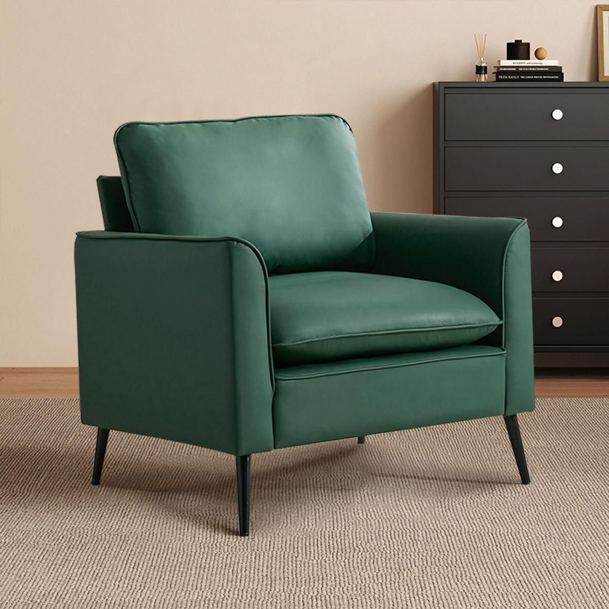 Nordic Retro Light Luxury Upholstered Sofa Chair Set of 2 with Cushions - Multiple Colors