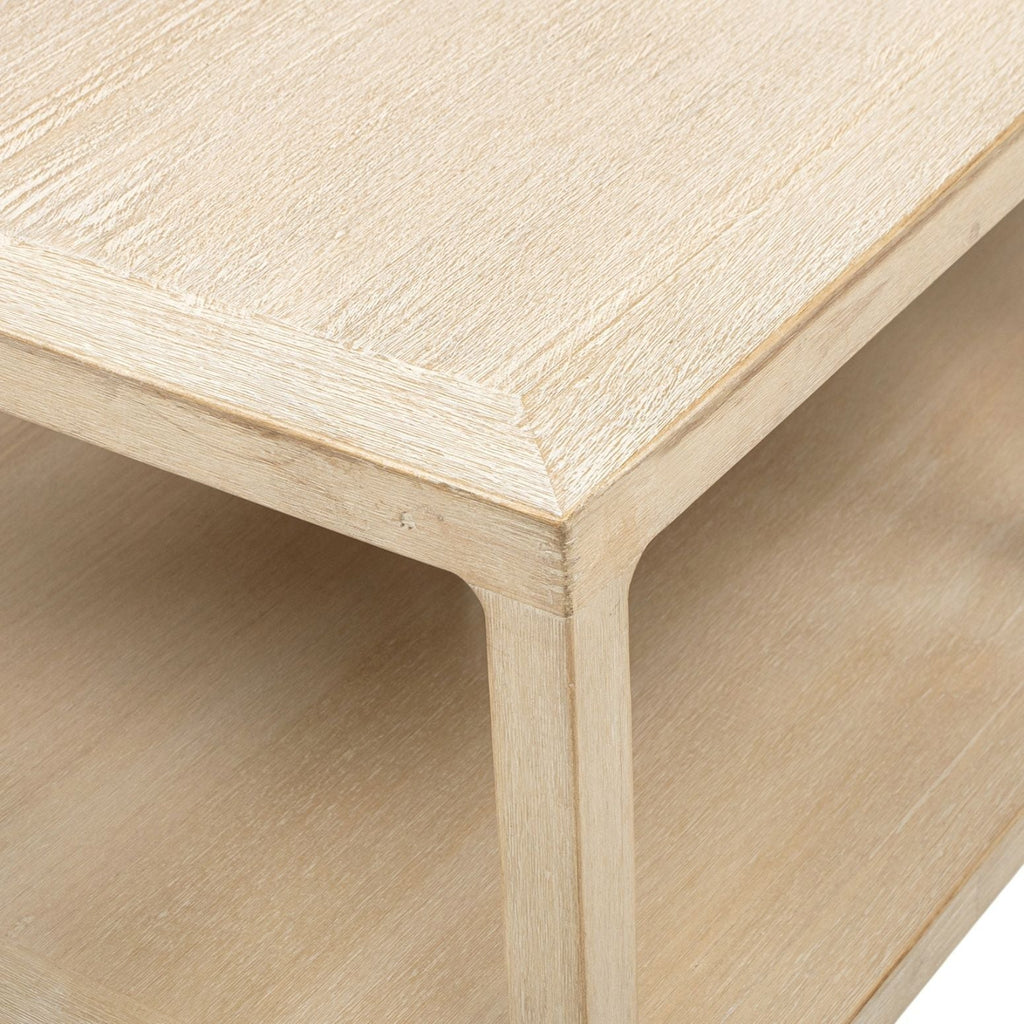 Natural Reclaimed Wood Coffee Table with Lower Shelf - Ellis