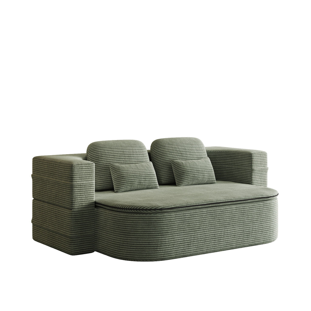 2 In 1 Foldable Sofa Bed with Multi Functional Blanket - Futon Sofa