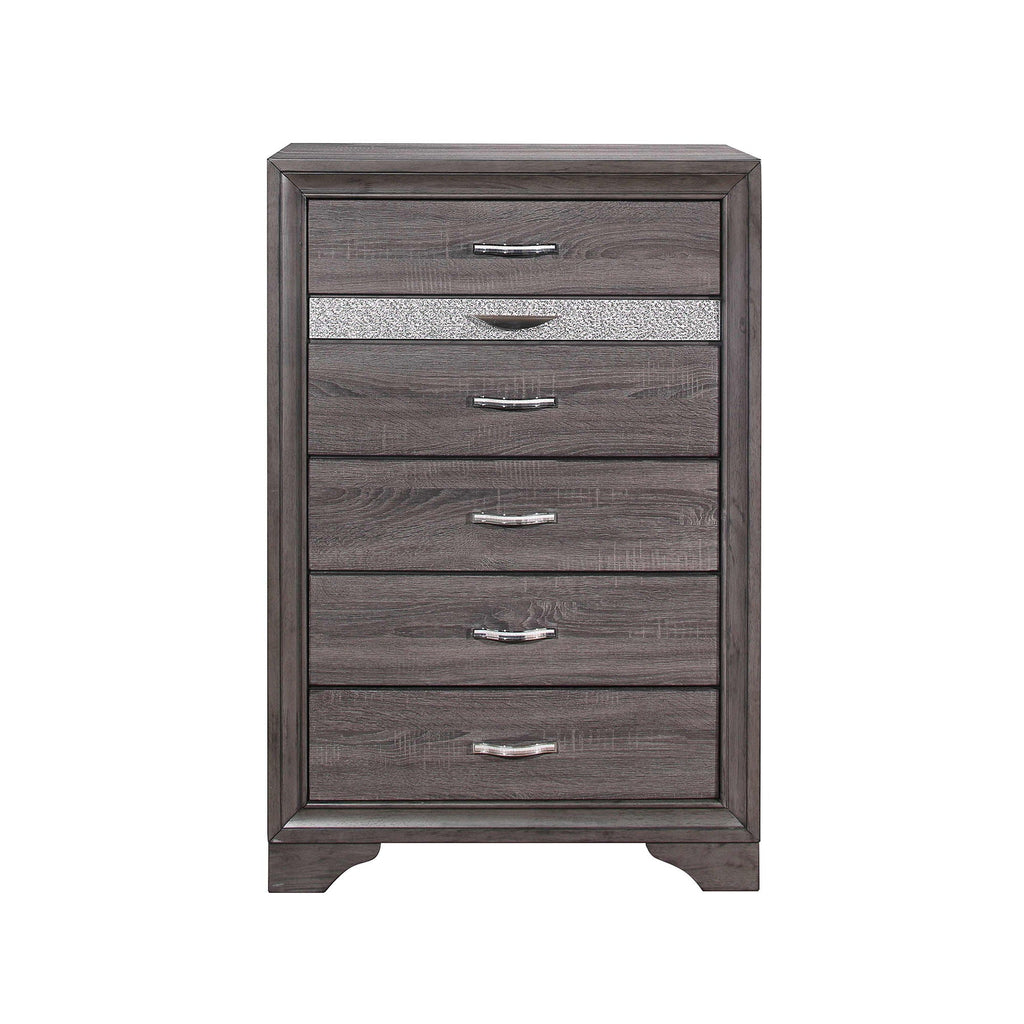 Gray Sparkle Accent Chest with Jewelry Drawer - Ryder