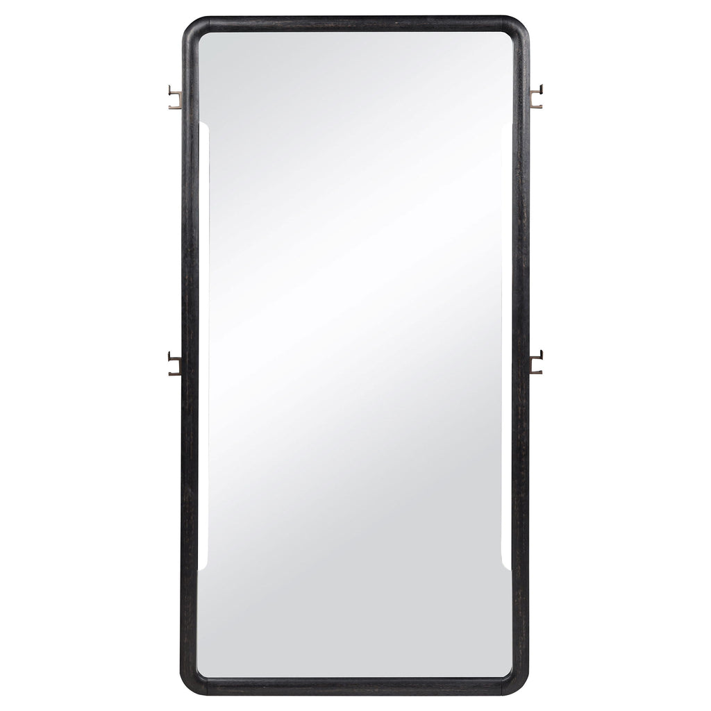 Leandro 76-inch Full Length Floor Mirror Burnished Black