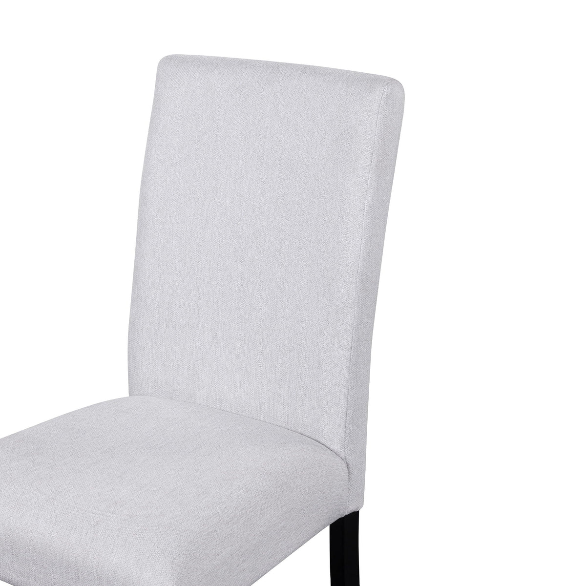 5 Piece Round Dining Table Set with Upholstered Chairs - Black or White