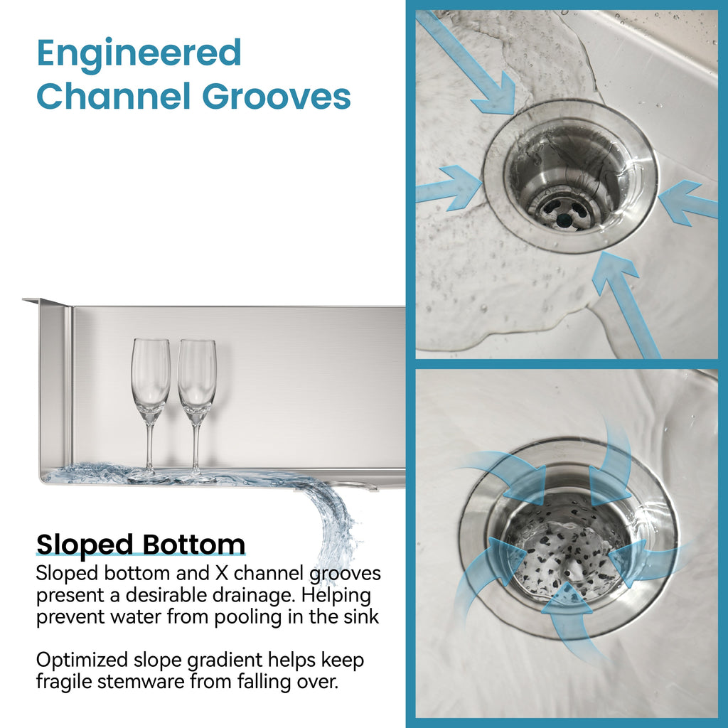 Stainless Steel Kitchen Sink with Overmount Installation - Brushed Finish