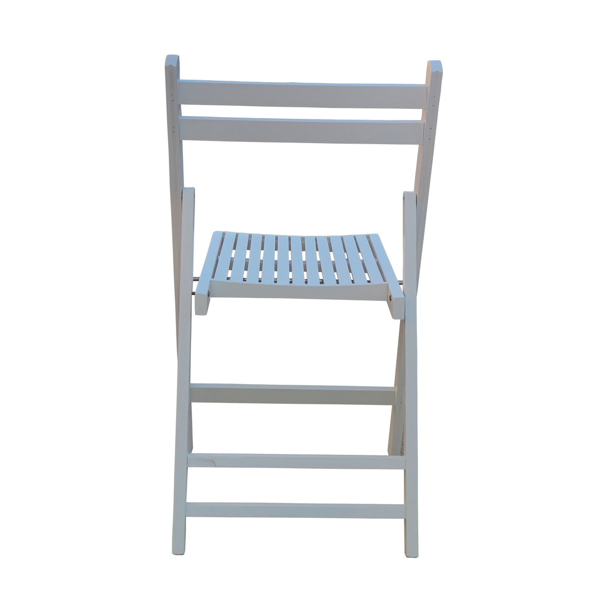 Folding Special Event Chair Set of 4 with Solid Wood Construction - White