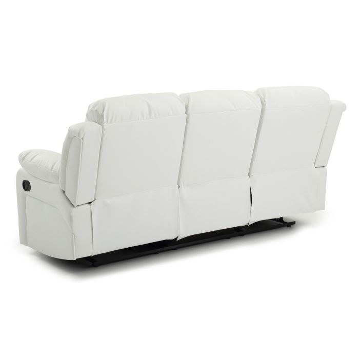 Elegant Reclining Sofa with Sturdy Construction - White, Black, Dark Brown