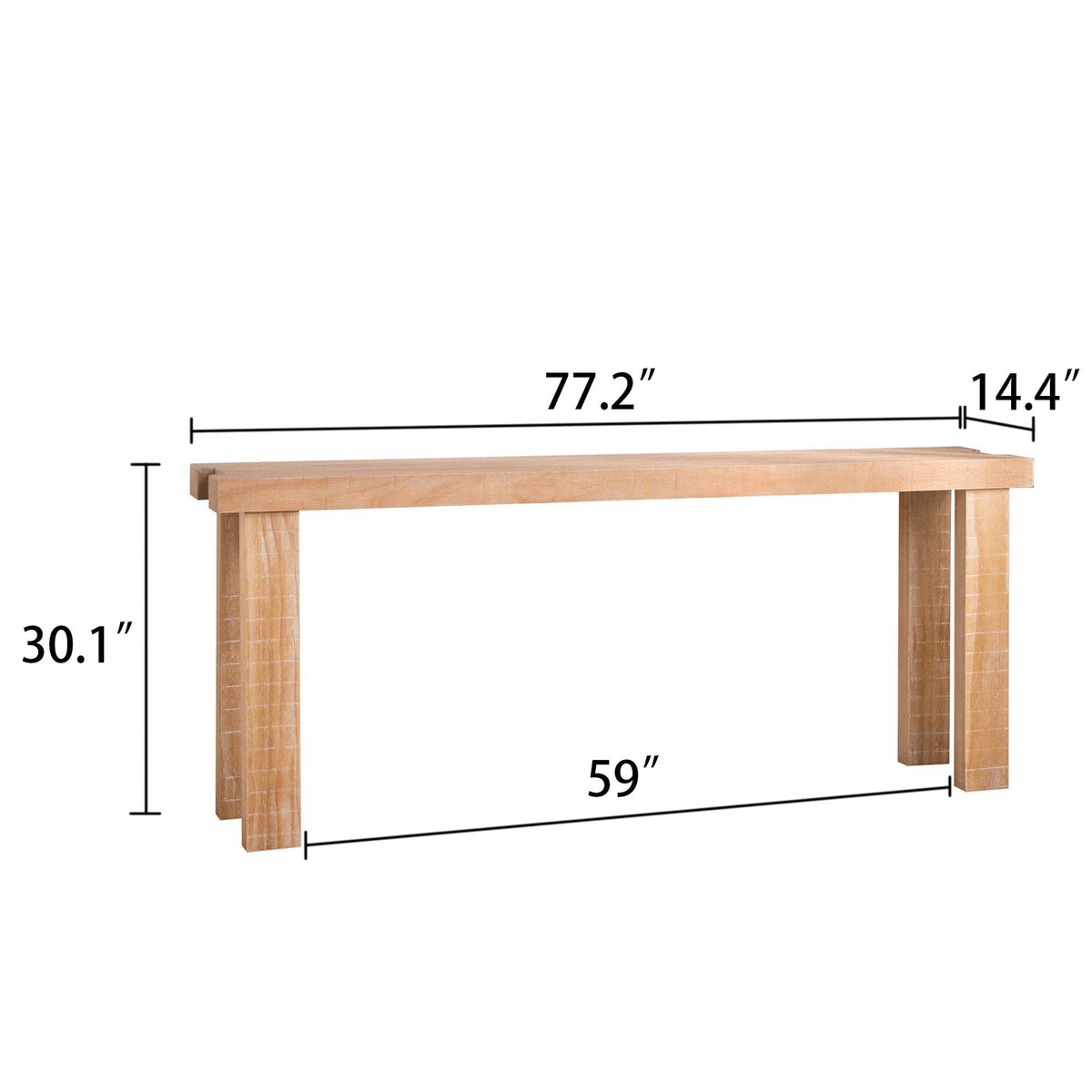 Console Table with Spacious Surface Area - Multi Wood Finish