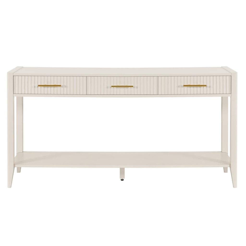 Painted Console Table with 3 Drawers - 60" Wide MDF Storage