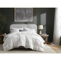 King/Cal King 100% Cotton Shell Comforter with Generous Sizing - White