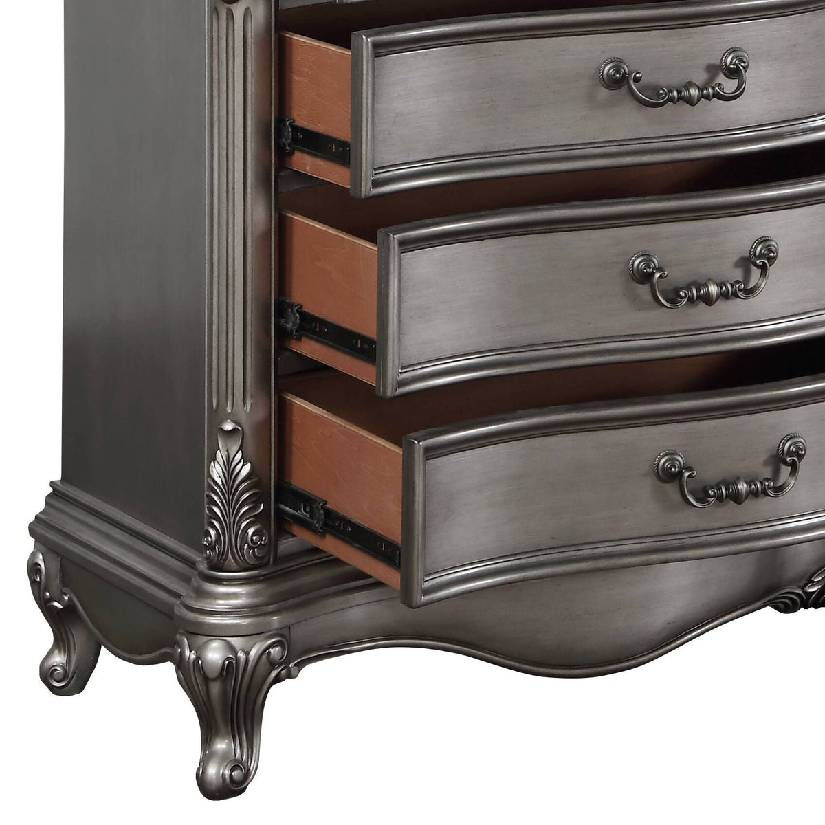 Ariadne Dresser with Full-Extension Drawers - Antique Silver