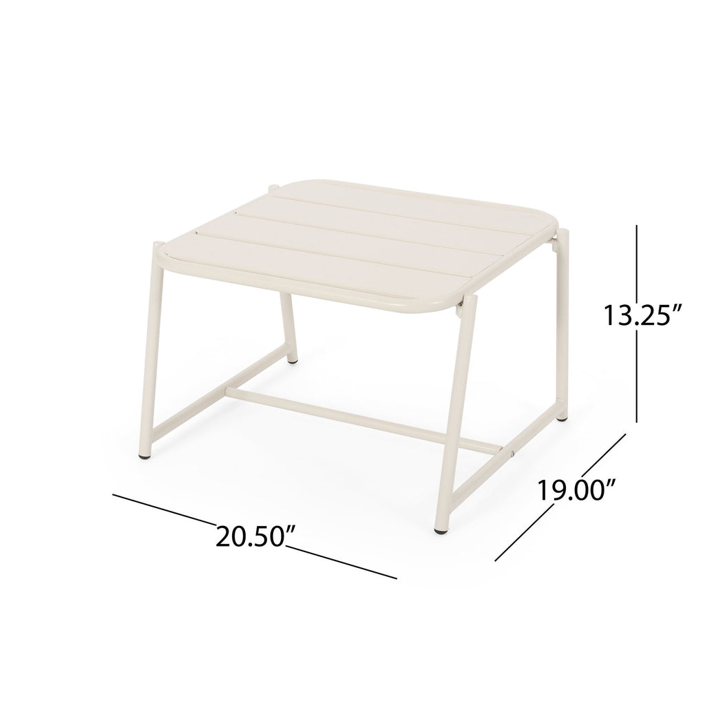 Conrad Chat Set Patio Furniture with Powder-Coated Iron Frames - Black