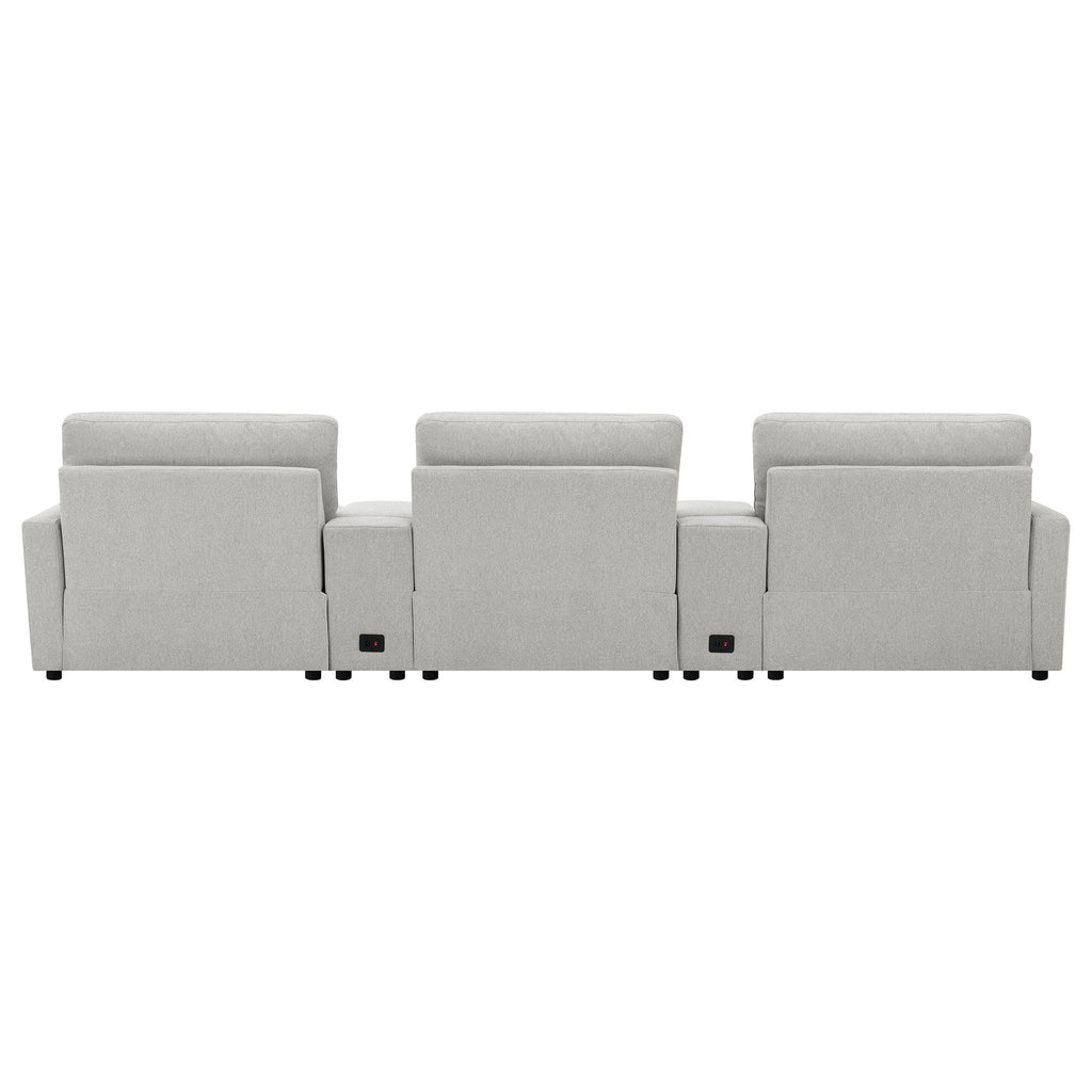 Collins 5-Piece Power Reclining Home Theater Seating Grey