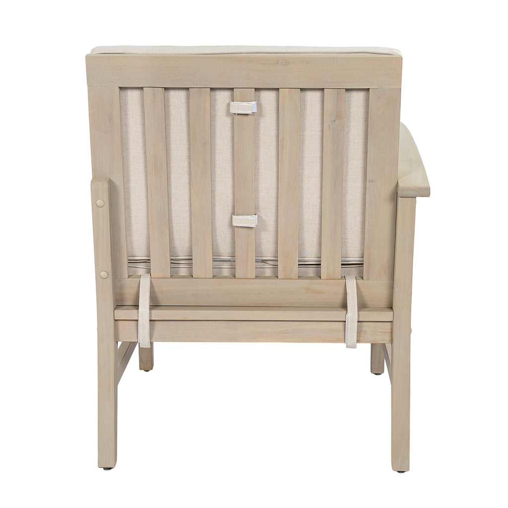 Perla 3 Seater Sofa and Table Set with Acacia Wood - Outdoor