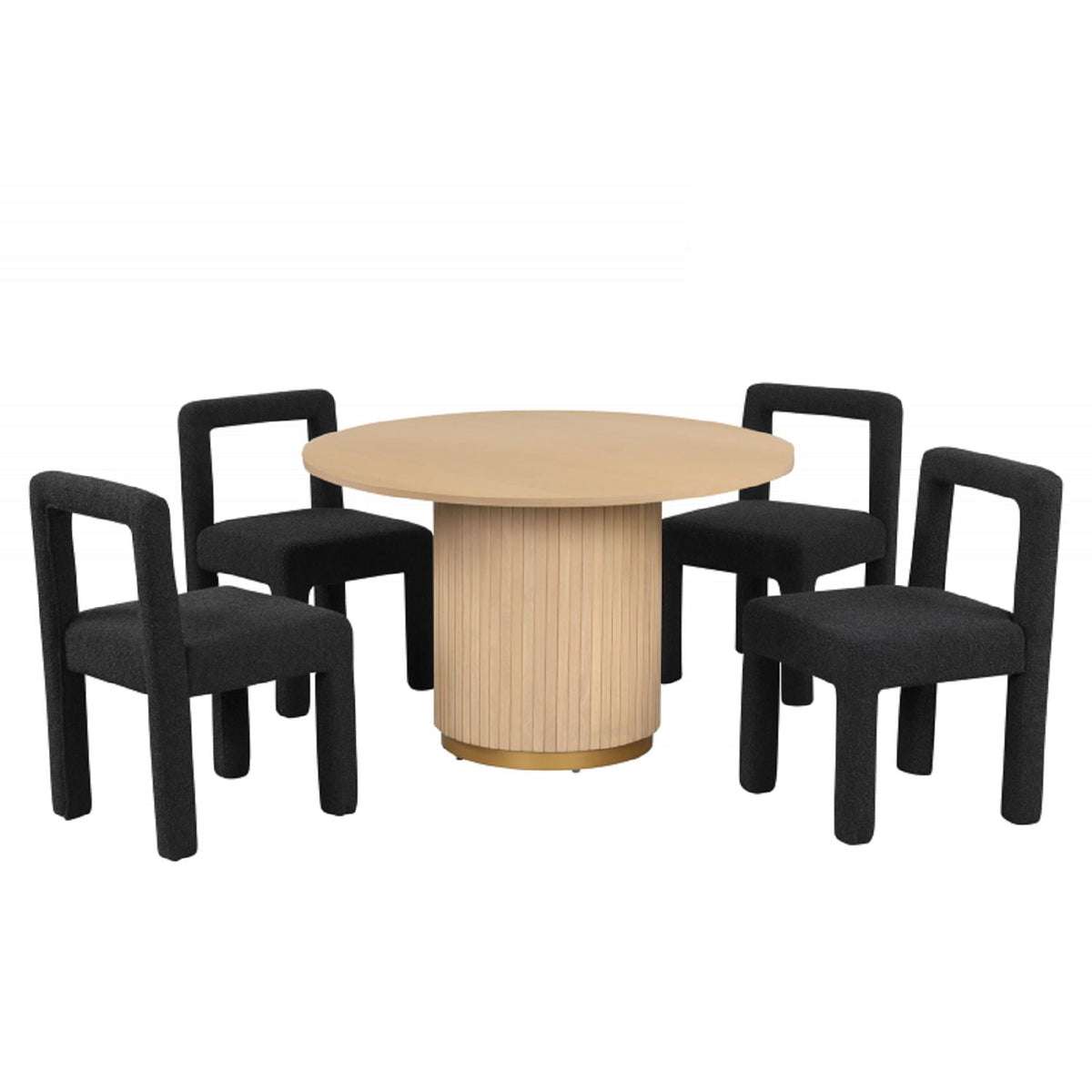 Dining Chairs with Square Open Back - Set of 2