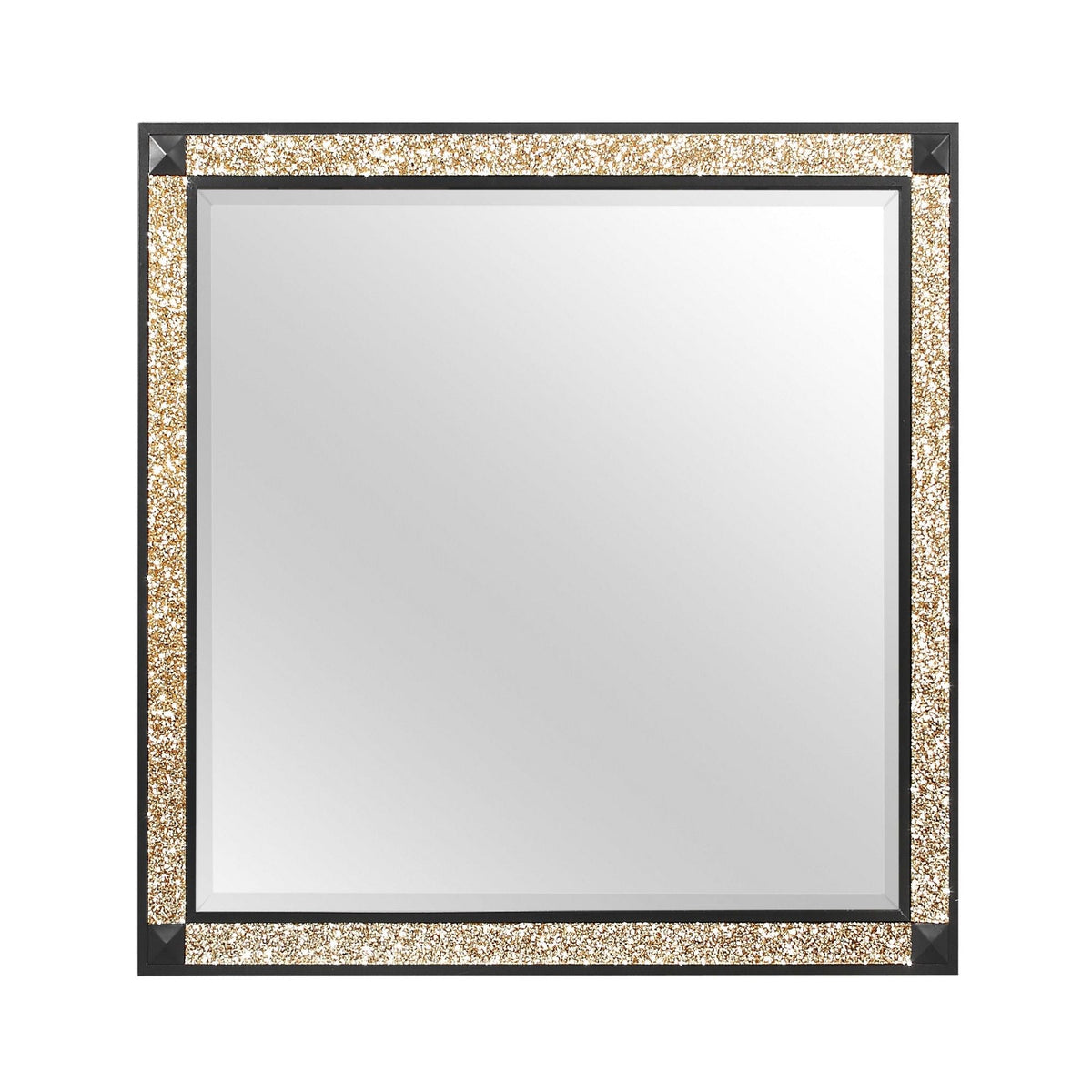 Lively - Mirror With Glitter Detail - Black