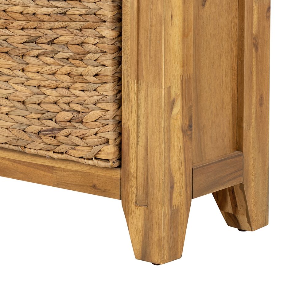 Natural Wood Standard Bookcase with Sturdy Solid Acacia Construction - Brown