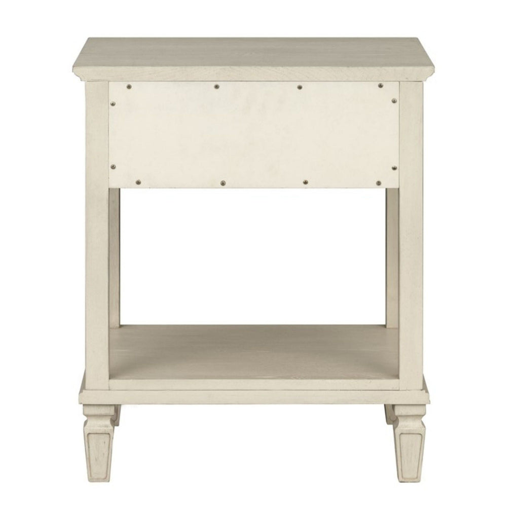 Bedside Table with Drawer and Shelf - Solid Wood Nightstand - Light Brown, Dark Brown, Beige, or Dark Gray