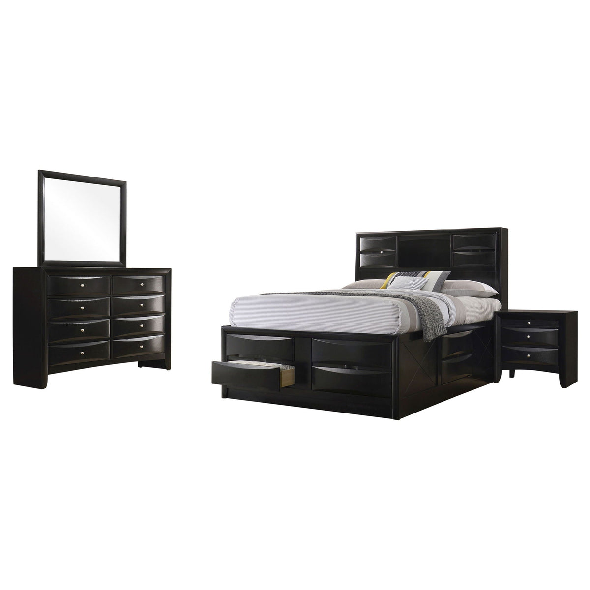 Briana 4-piece California King Bedroom Set Black